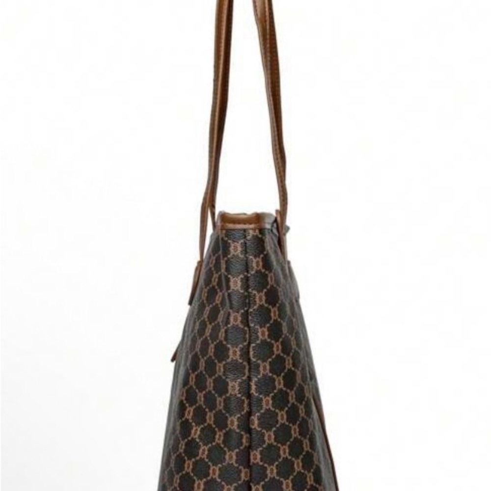 NWT Brown Tote Bag In Faux Leather - Picture 3 of 8
